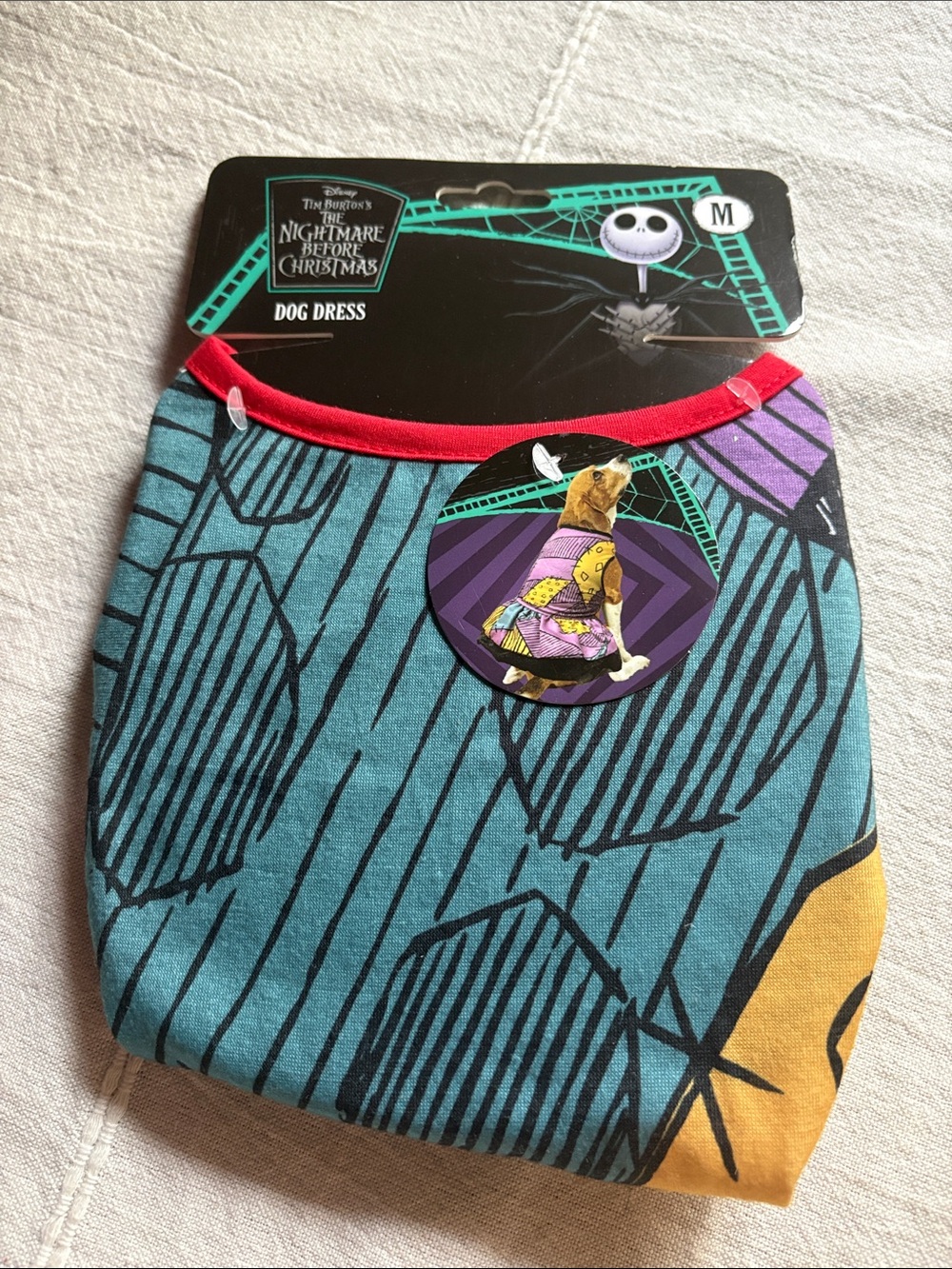 Disney The Nightmare Before Christmas Teal, Yellow & Purple Halloween dog dress